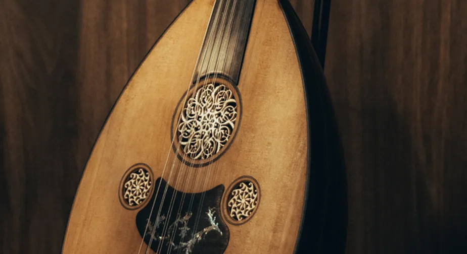Ancient Turkish musical instruments display